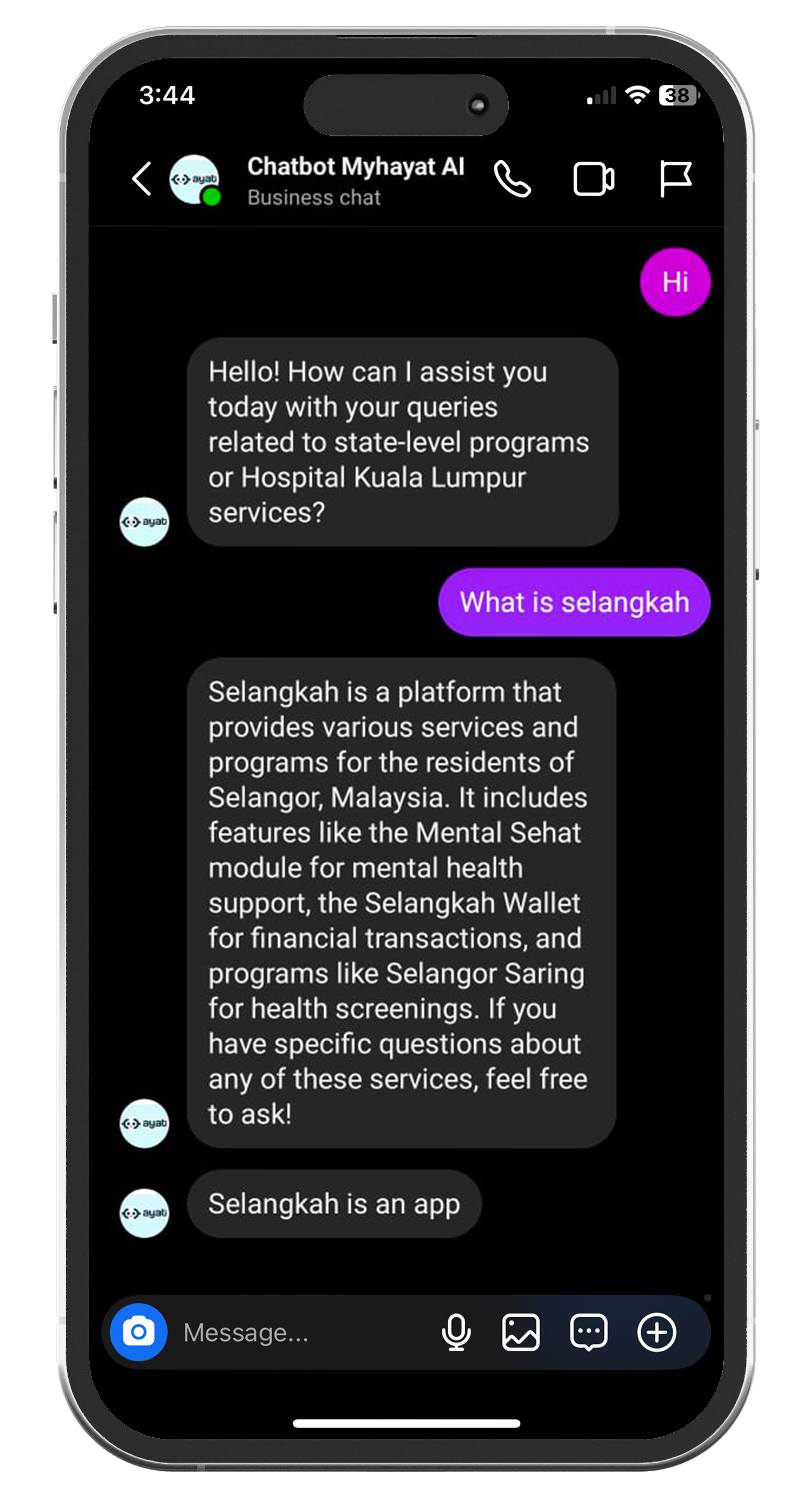Instagram Chat Interface